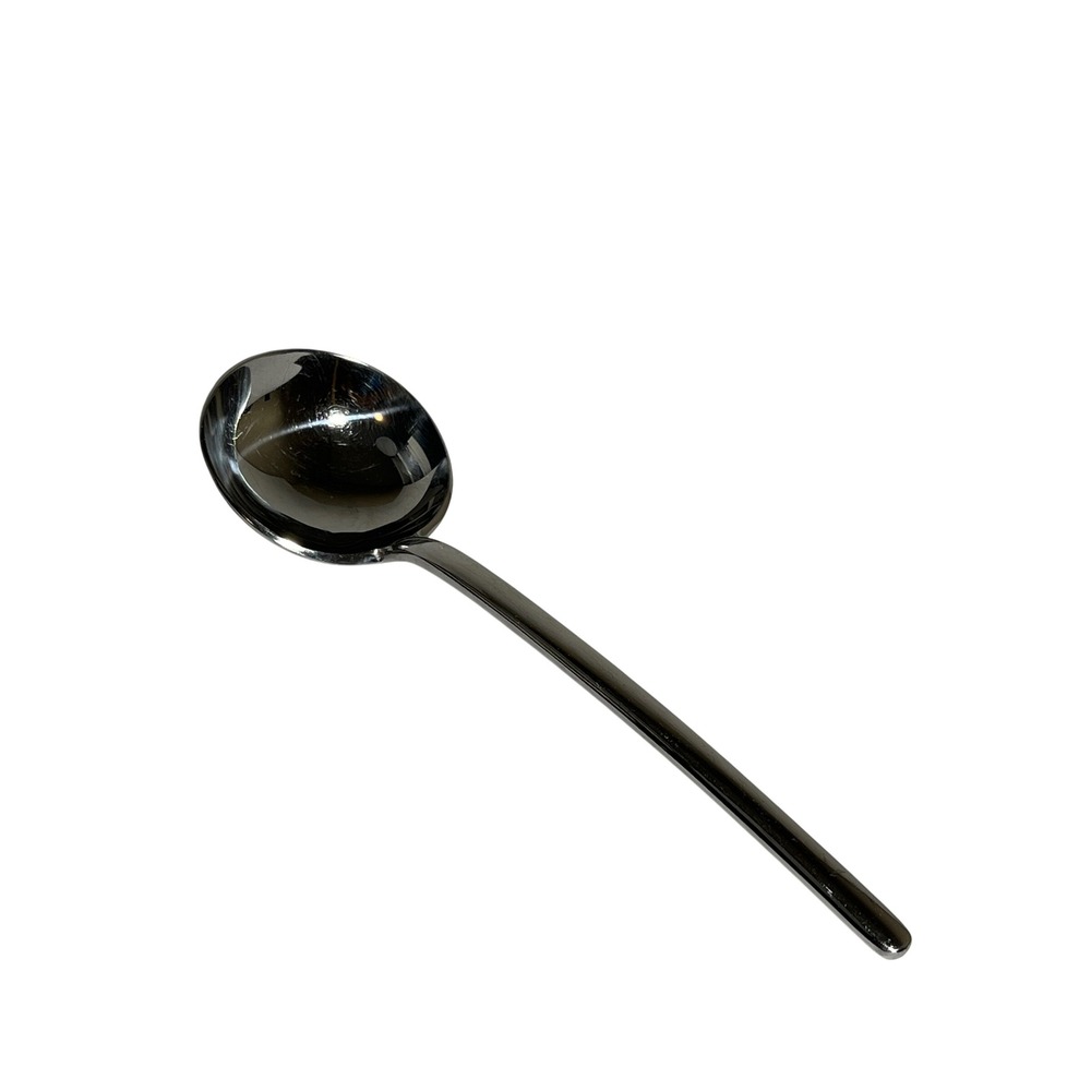 Mikasa 18-8 Stainless Steel Bouillon Round Soup Spoon Japan Modernist Silverware